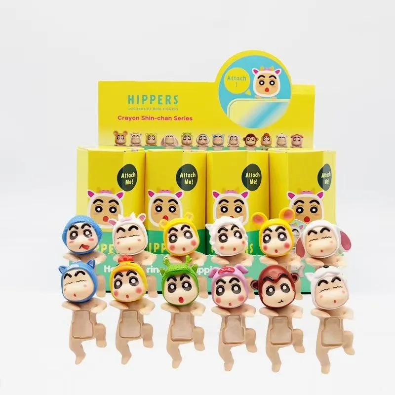 12 個ブラインドボックスクレヨンしんちゃんシリーズアニメフィギュアルームオーナメント子供のクリスマスギフト高品質の装飾品
