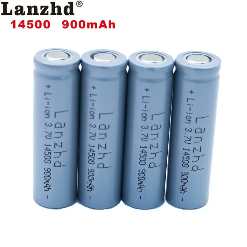 4pcs 14500 900mAh 3.7V Li-ion Rechargeable Batteries AA Battery 14500 Lithium Cell for Led Flashlight Headlamps Torch Mouse