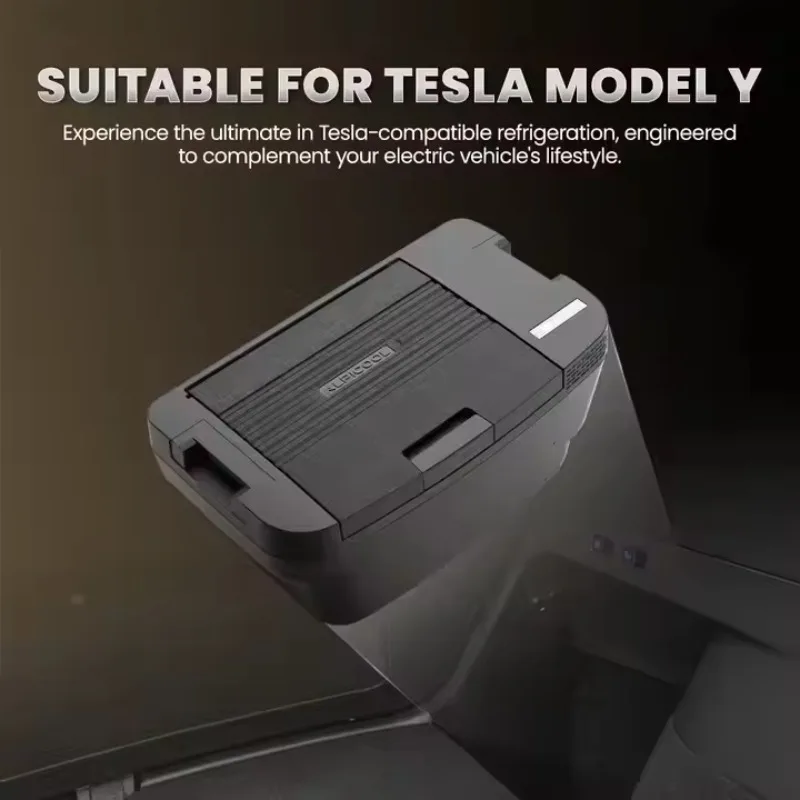 Portable Car Trunk Refrigerator for Tesla Model Y 35 Liter Fridge Freezer Portable Camping Outdoor Travel Refrigerator