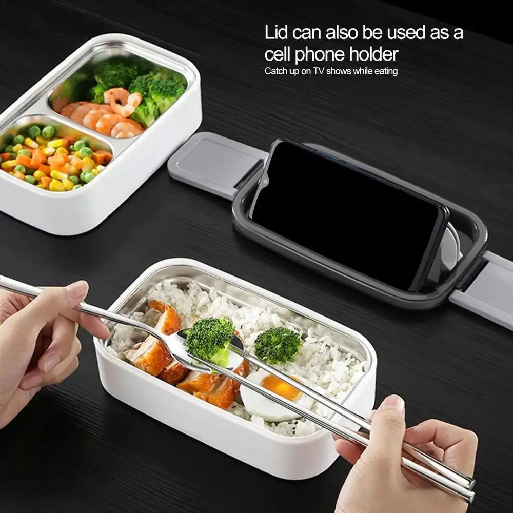 

Double Layer Insulated Food Container Sealed Design Leak-proof Divides Food Container Portable Leak-Resistant Portable Lunch Box