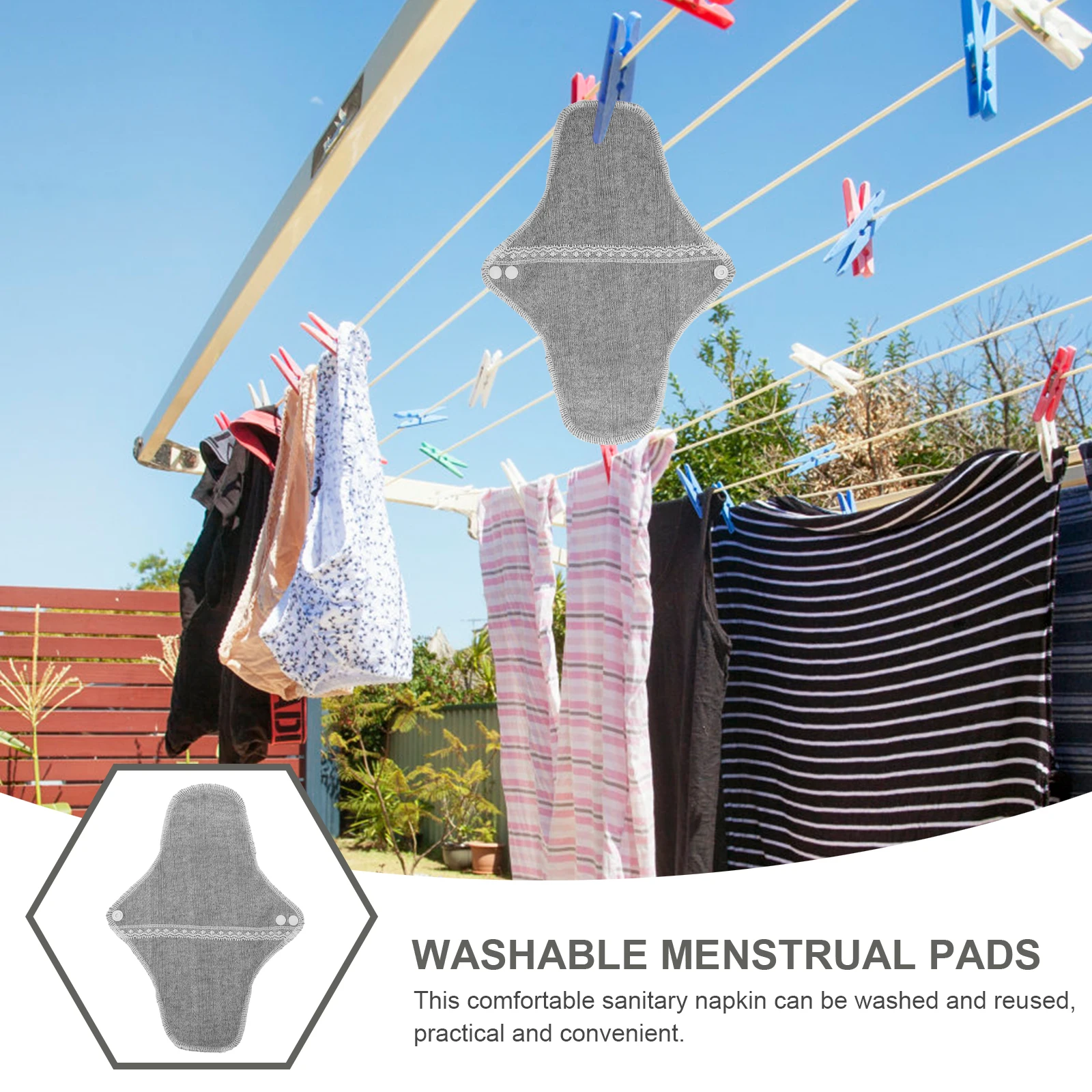 

1Pcs Cotton Print Menstrual Pad Washable Reusable Soft Breathable 24cm Leakproof Sanitary Towel for Women Travel Use