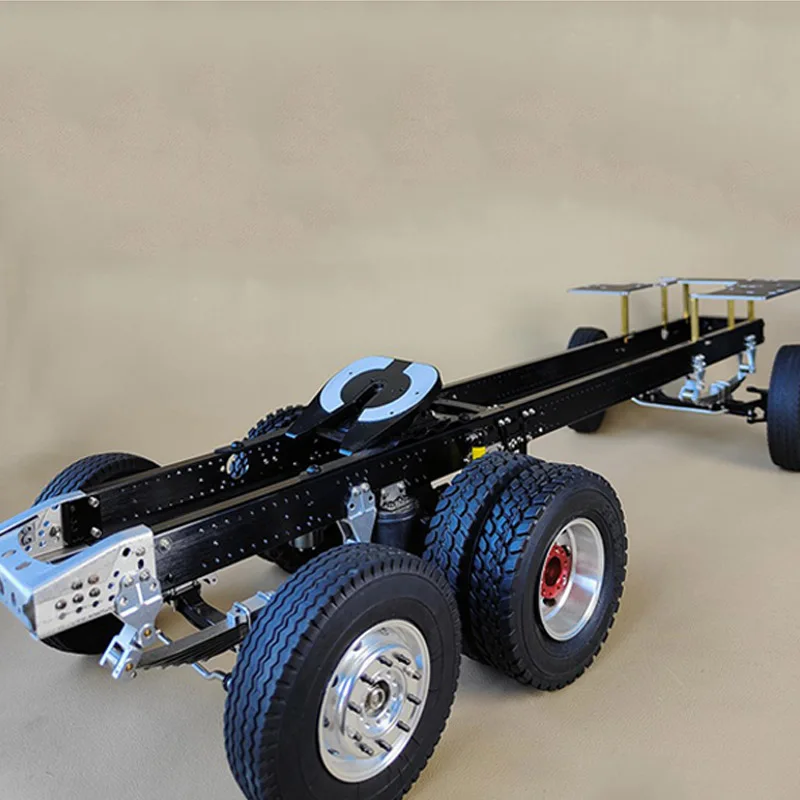 Modified Girder Two-wheel Synchronous Steering Three-axis Four-axis Frame for 1/14 Tamiya RC Truck Scania R470 770s Actros Part