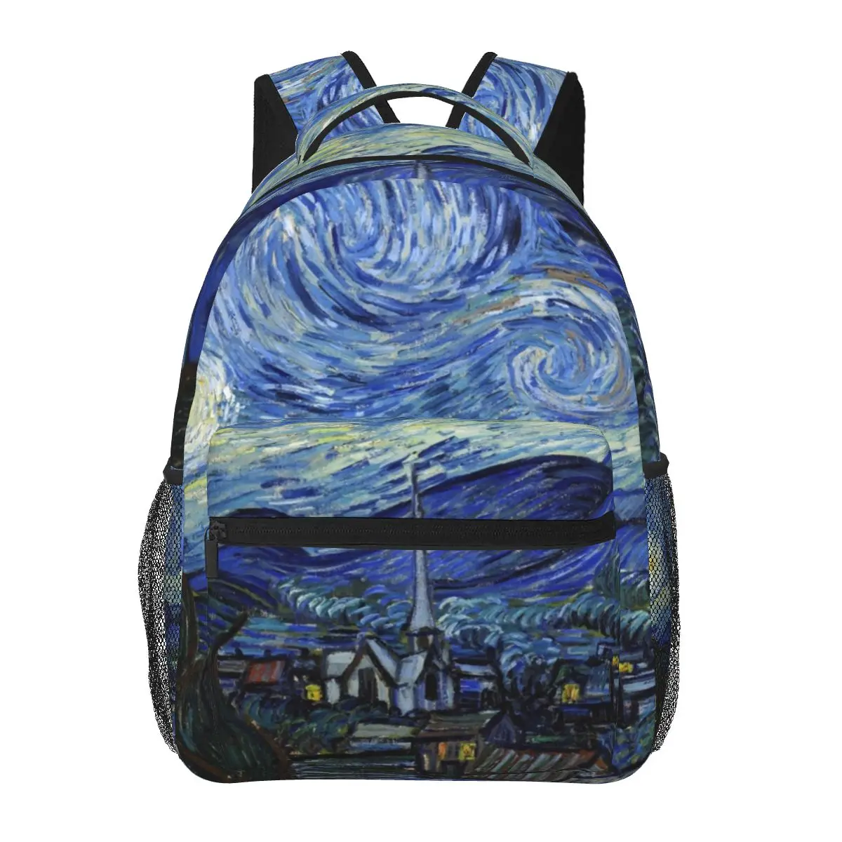 Mochilas de noche estrellada Van Gogh, mochila para niños y niñas, mochilas escolares para niños, mochila de viaje de dibujos animados, bolso de hombro de gran capacidad