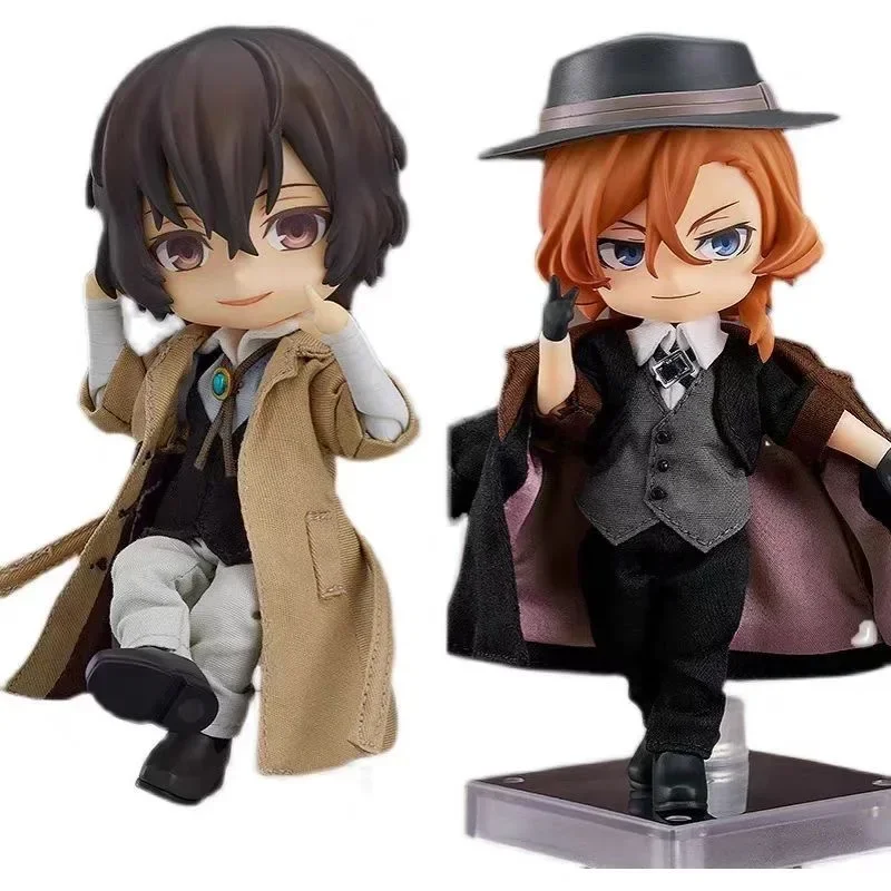 14ซม.อะนิเมะBungo Stray DogsตัวเลขNakahara Chuya Dazai Osamuตัวเลขการกระทําญี่ปุ่นเคลื่อนย้ายของเล่นPVCของขวัญวันเกิด