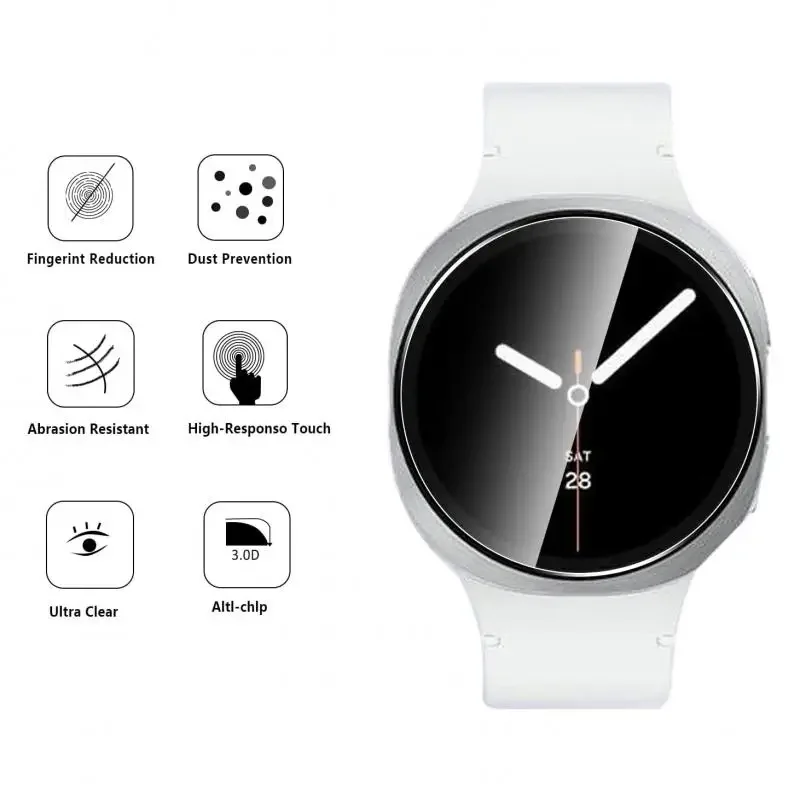 Gehärtete Glasfolie für Samsung Galaxy Watch 9 8 40mm 44mm Displayschutzfolie Einfach zu installierende Schutzfolie für Galaxy Watch 7 8 9 – Detail 7