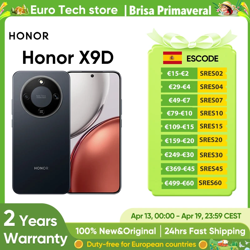 Honor X9D 5G Smartphone Global Version Snapdragon 6 Gen 4 SGS
