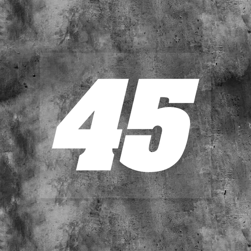 Motorcycle Sticker Number 45 Reflective Car Stickers Moto Auto Window Decal Motorbike Styling for Vespa Yamaha Suzuki Honda BMW