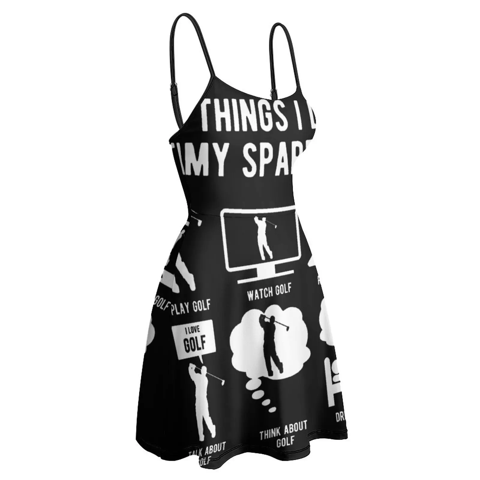 

Экзотическое женское платье на подтяжках, вещи «Я делаю в моем запасном времени», женское платье на бретельках для гольфа, милые вечеринки, юмор, графика