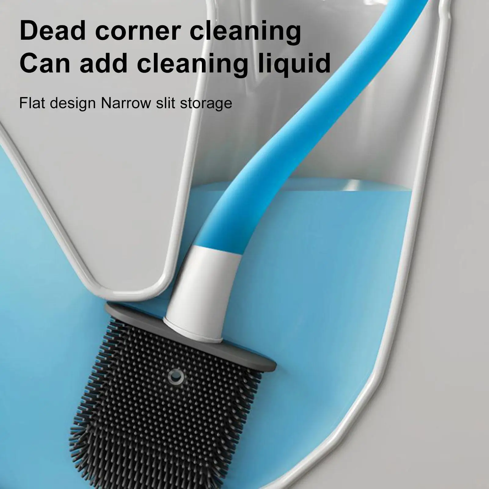 

Настенная щетка для унитаза Лебединый дизайн Набор щеток для чистки унитаза Компактный встроенный держатель для чистящей жидкости для раковины, умывальника, ванны