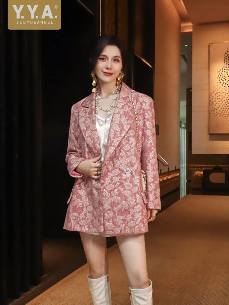 

Элегантный женский новый шерстяной пиджак свободного кроя с двубортной застежкой, повседневный деловой костюм, дизайнерский блейзер, модная универсальная верхняя одежда для женщин