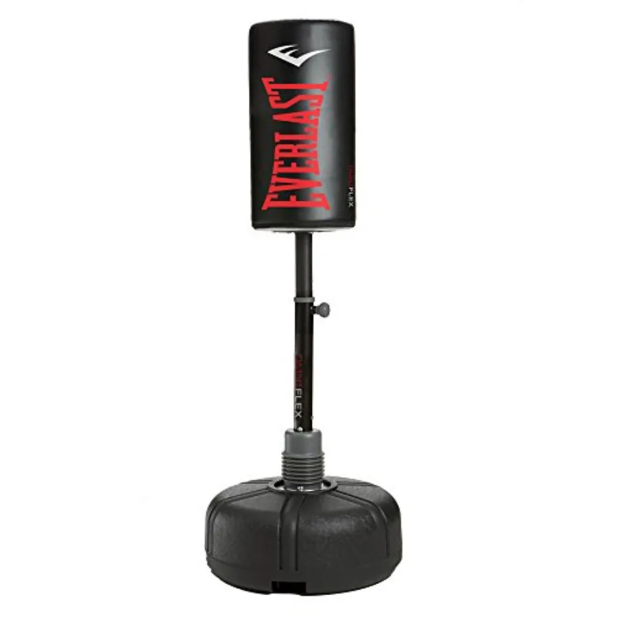 Freestanding Adjustable Punching Bag for Home Gym Training Steel Frame with Black Vinyl Cover Stable Base for Boxing Muay Thai