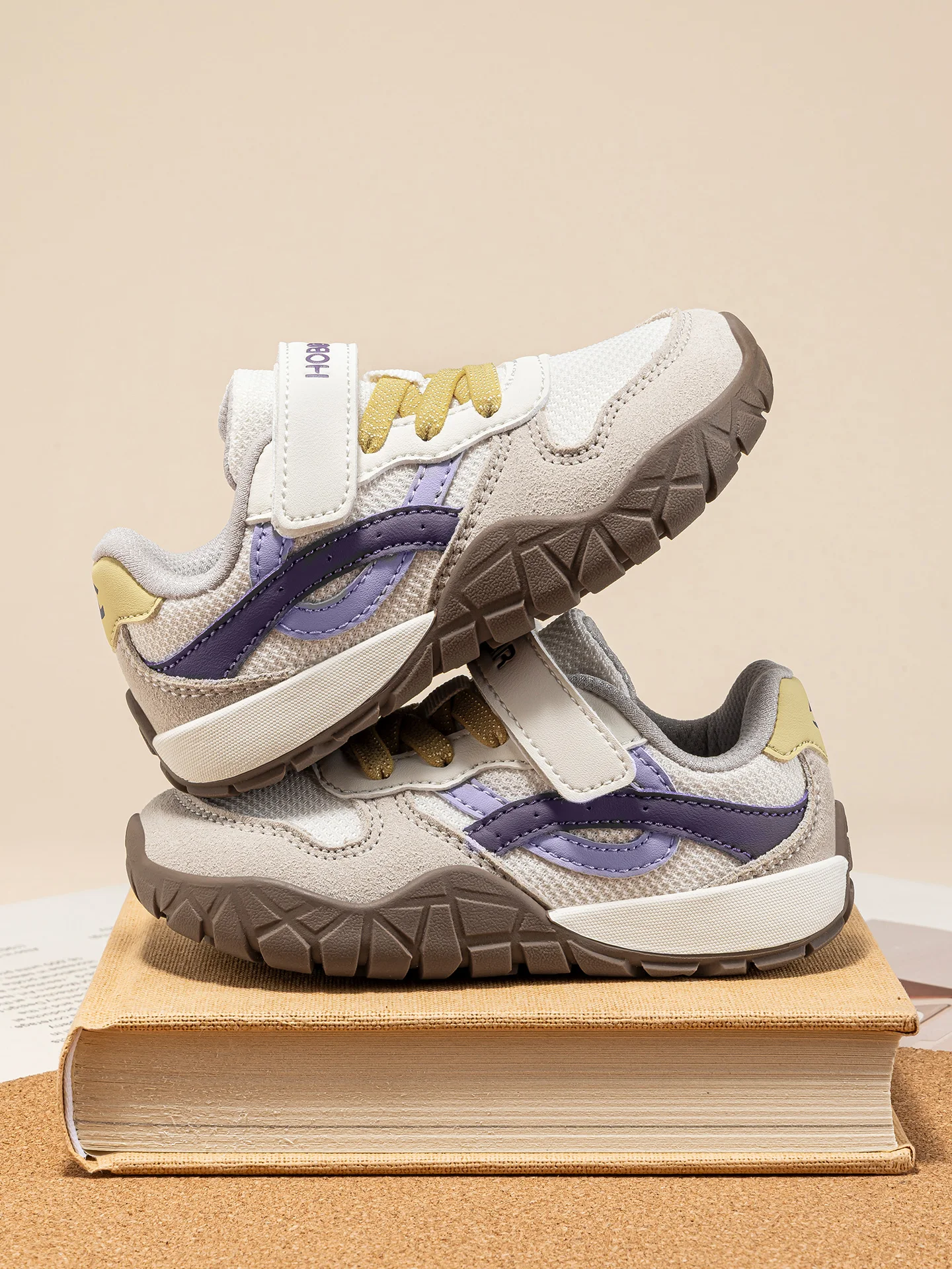 HOBIBEAR Wander-Sneaker für Kleinkinder mit breiter Zehenbox, Kunstleder-Mesh-Gehschuhe, Trekking-Outdoor-Laufschuhe mit Klettverschluss – Detail 15