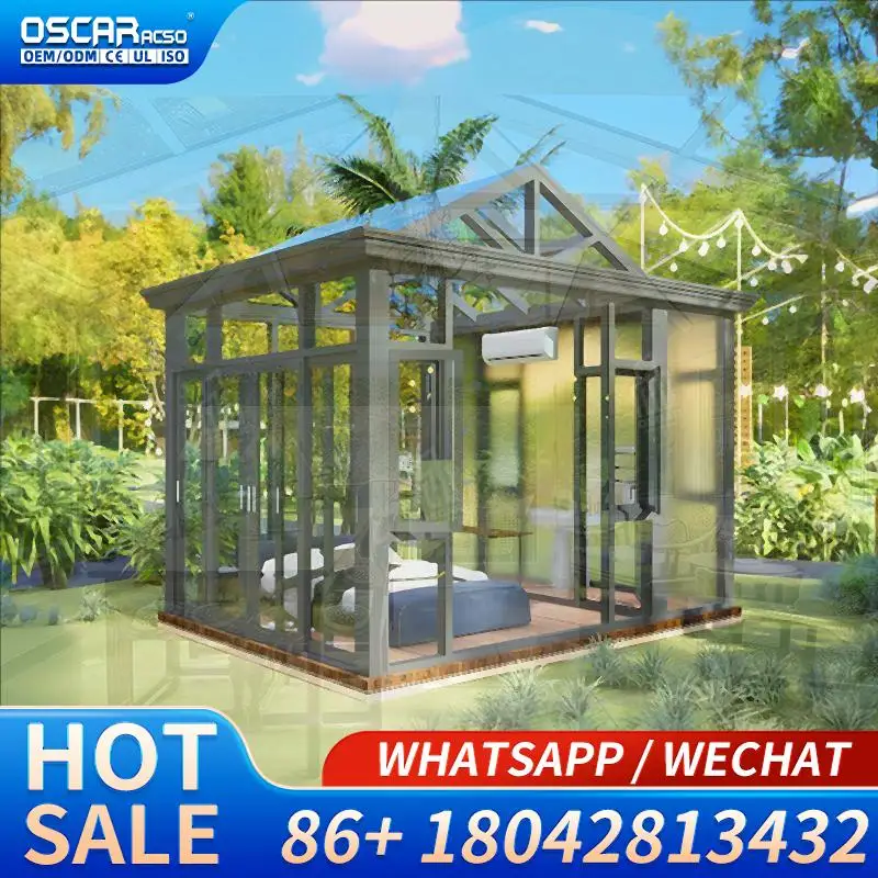 

Алюминиевая сборная теплица, четырехсезонное изоляционное стекло Verandas для заднего двора, патио, балкона, солнечной комнаты