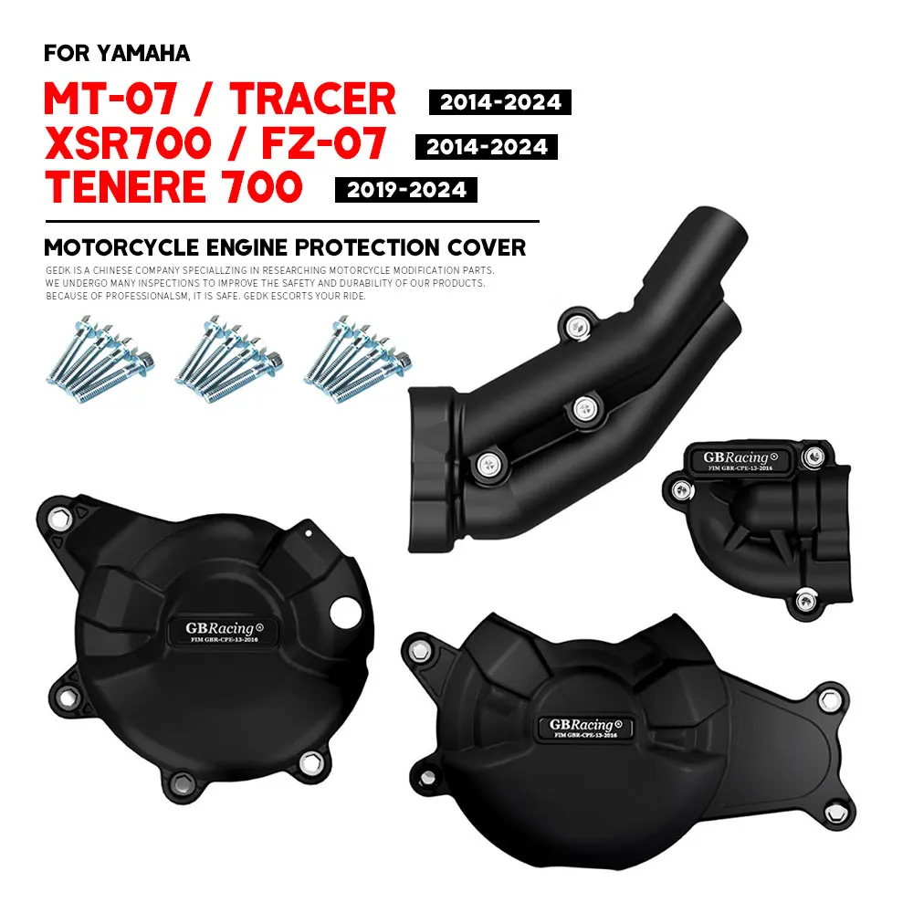 

MT07 FZ07 XSR700 TENERE 700 GB Racing Engine Protect Cover For YAMAHA 2014-2024 Motorcycle Protection Cover Accessories Parts