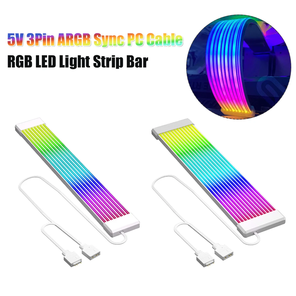 5 فولت 3Pin ARGB مزامنة كابلات الكمبيوتر 8PIN 24PIN اللوحة الأم تمديد الطاقة النيون كابل مصباح ليد قطاع بار للكمبيوتر إمدادات الطاقة
