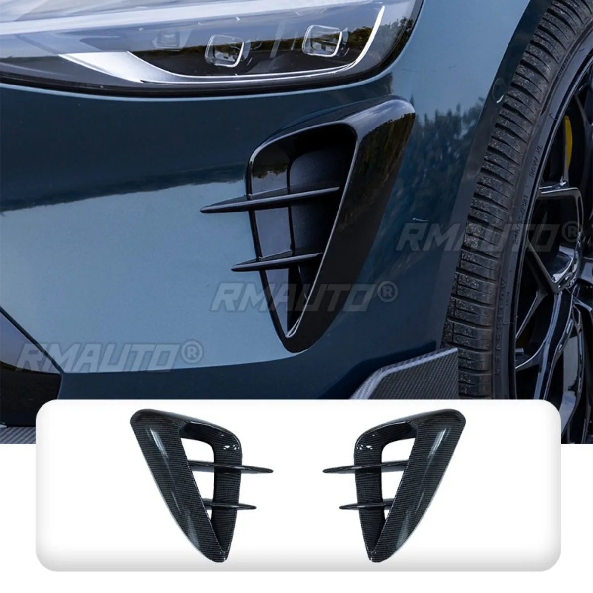 

Глянцевый черный автомобильный боковой бампер, воздухозаборник, вентиляционное отверстие, сплиттер, декоративная доска для Xiaomi Su7, задняя треугольная отделка окна, комплект кузова