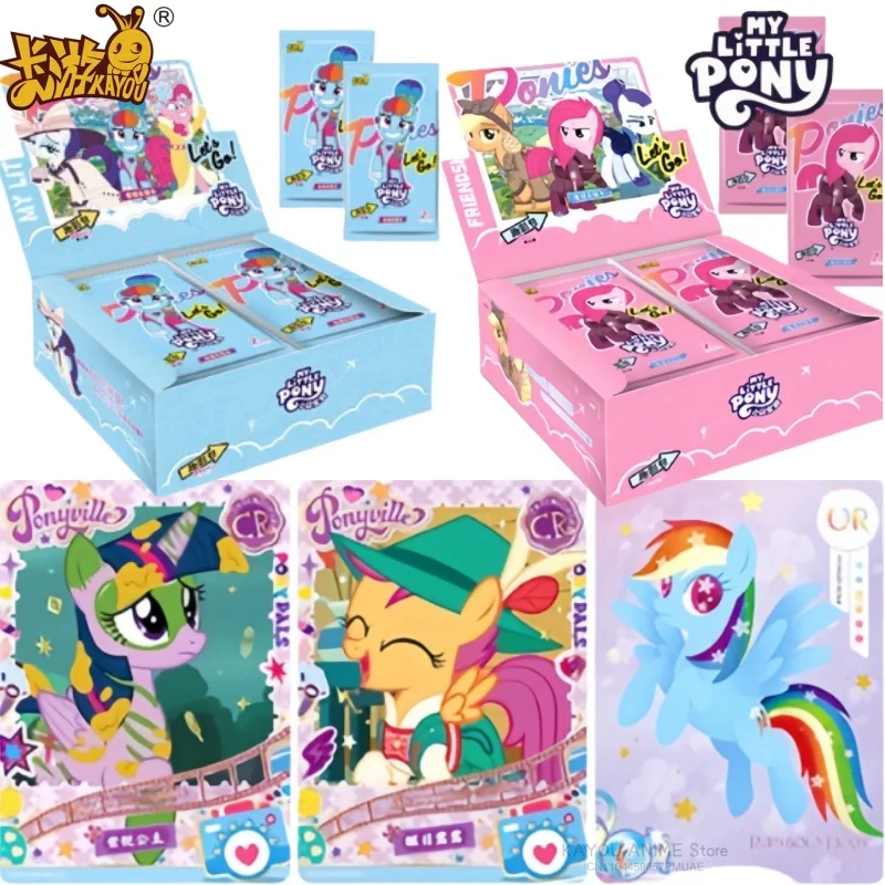

KAYOU Аутентичный My Little Pony Fun Shadow Bag Пятая круглая коллекционная карта Оригинальная коробка Аниме Периферийные игрушки Флэш-карта Подарок