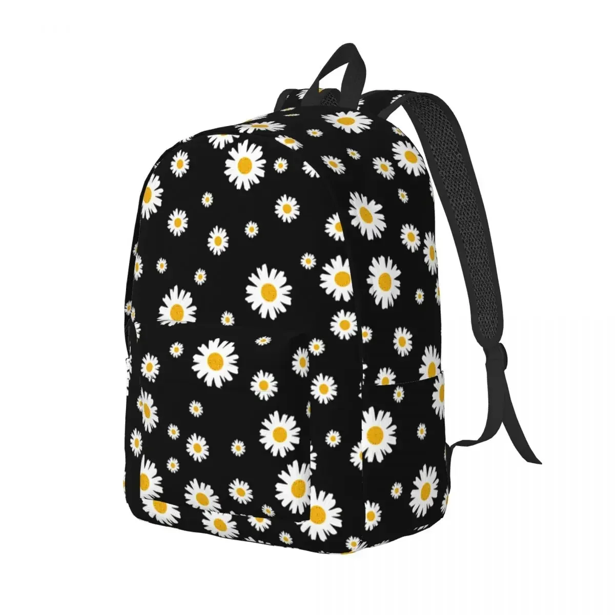 Daisy Flower Backpack Middle High College School Student Bookbag Men Women Canvas Daypack Gift