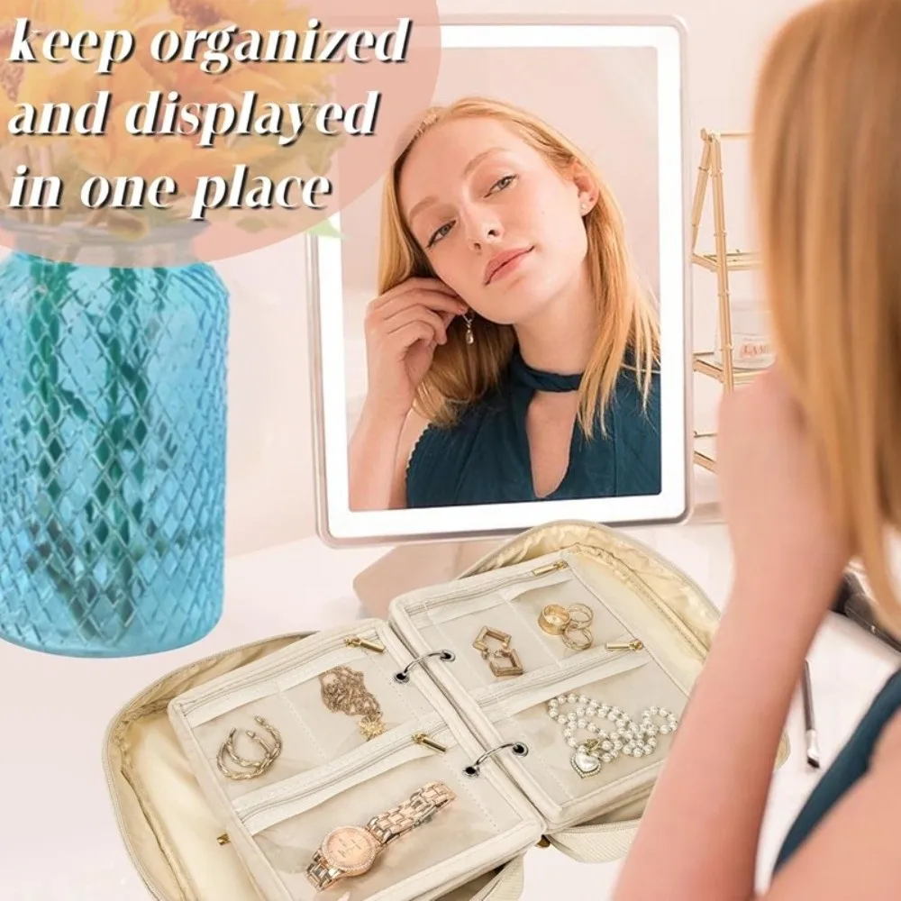 Transparent PVC Jewelry Display Bag Multi-Layer Zipper Necklace Ring Packing Bag Portable Storage Case Earrings Organizer Travel