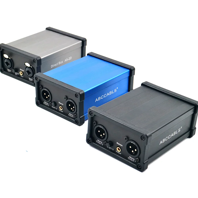 

2025 DI1 Low Noise Dual Channel Audio Converter Passive Audio DI Box XLR Connector Versatile Multi-Use for Guitar Video Audio