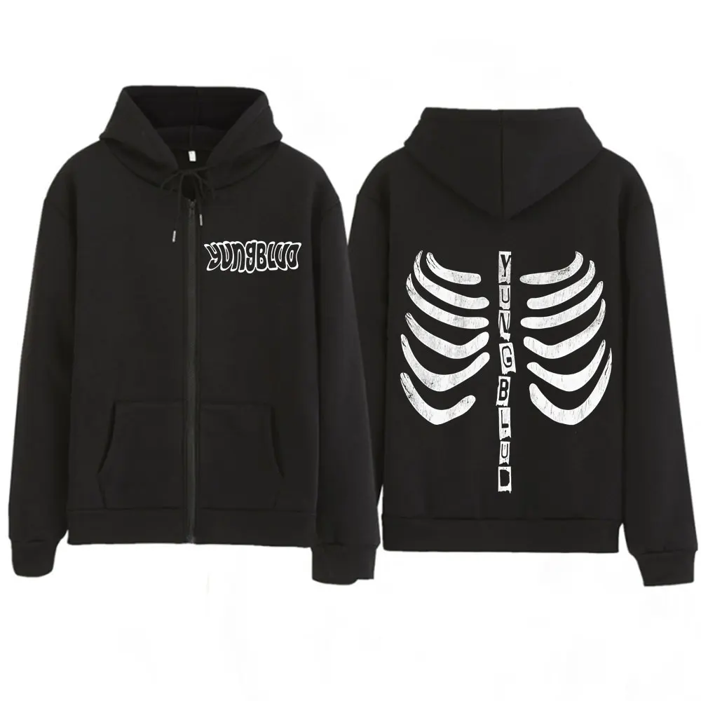 

Yungblud Skeleton винтажные толстовки на молнии в стиле хип-хоп с длинными рукавами свободная повседневная куртка в стиле хип-хоп пальто высокого качества мужской женский спортивный костюм