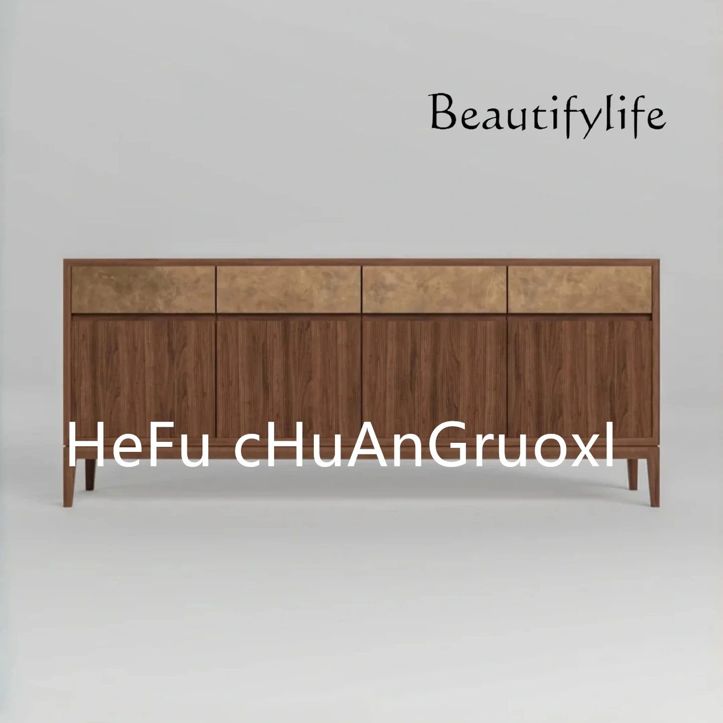 

Medieval style solid wood dining side cabinet, living room home retro style art locker, log style wall storage cabinet