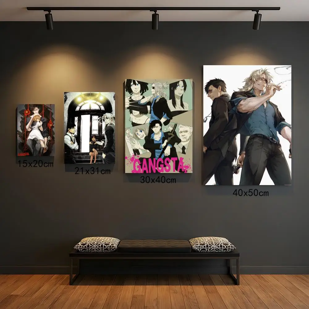 anime G-Gangsta-A Painting Calligraphy Boho Botanical Decor for Living Room  Elegant Home Style