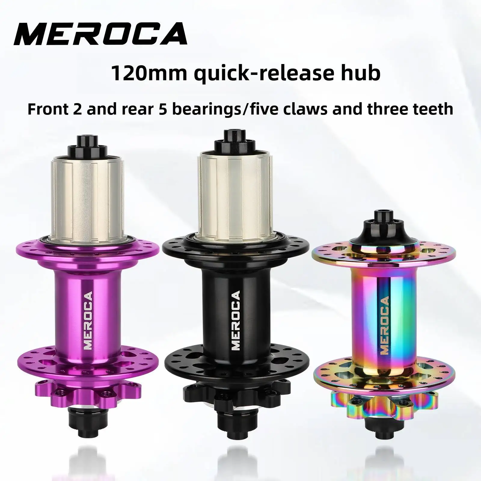 

5 Bearing MTB Hub - 32H Quick Release Disc Brake Noisy Cube Dirt Jump Bike Hub 120 Click mtb tronadoras machines Bike parts