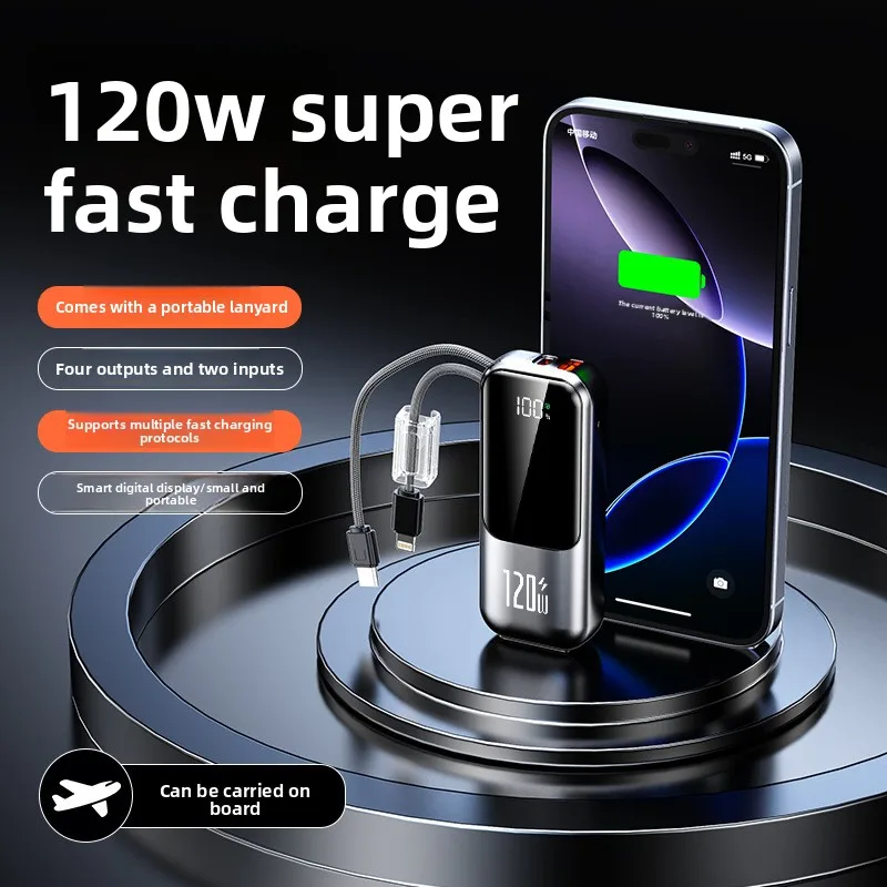 

20000 мАч, большая емкость, 22,5 Вт, сверхбыстрая зарядка, цифровой дисплей, внешний аккумулятор, оптовая продажа, мини-маленький и портативный аккумулятор