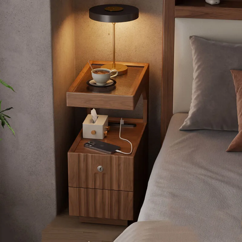منظم طاولة السرير الحديثة لغرفة النوم وخزائن القهوة المتنقلة والأدراج الفاخرة منضدة التخزين Mesa De Noche الأثاث العصري