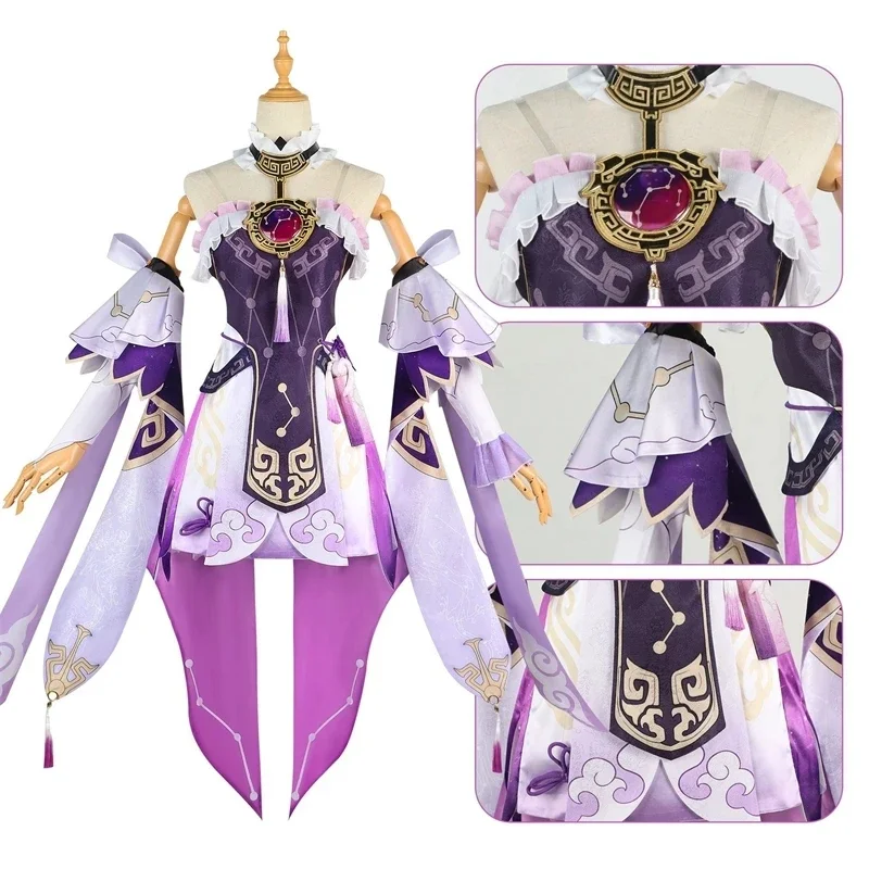 Jogo Honor Cosplay Costume, Star Rail Fu Xuan, Xianzhou Alliance FuXuan, Peruca Cosplay