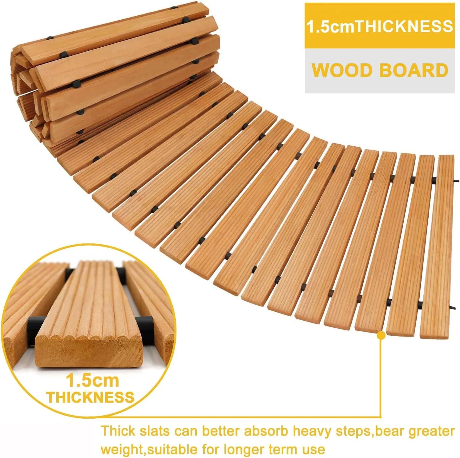 DIY Solid Wood Interlocking Floor Tile Outdoor Garden Walkway Patio Party Decking