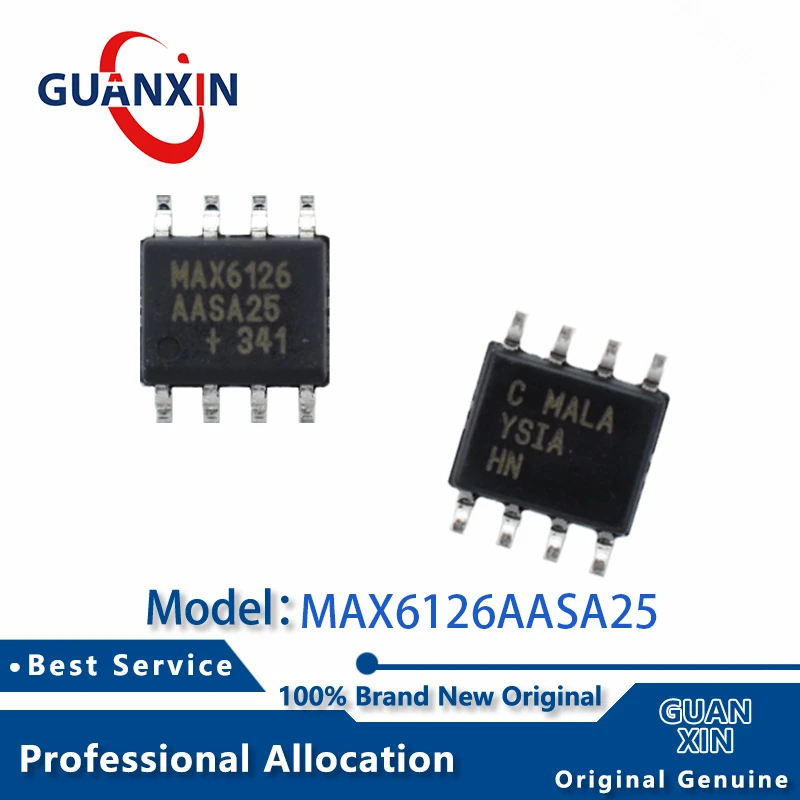 100% New  Marking MAX6126AASA25 MAX6126AASA25+T SOIC-8 MAX6126