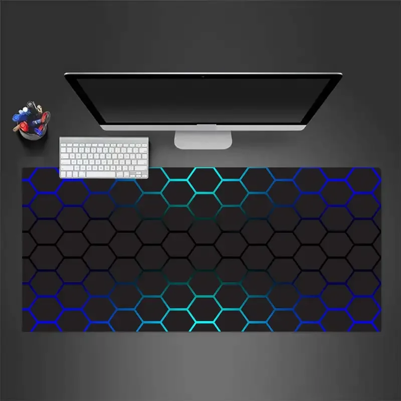 Cool Hexagonal Spliced Mouse Pad Desk Mat Large Gaming Mousepad Gamer Office Table Pads Game Accessories Anti-Slip Keyboard Mats