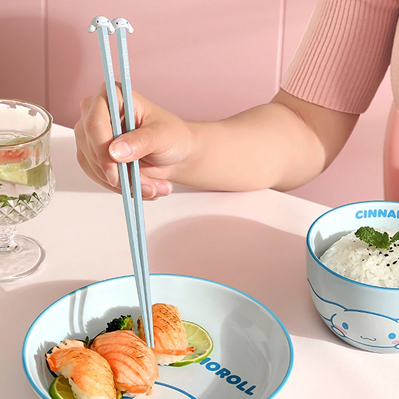 Cute Cartoon Sanrio Hello Kitty Cinnamoroll Melody Chopsticks Home Couple Chopsticks Kitchen Tableware Anti Mold Anti Slip