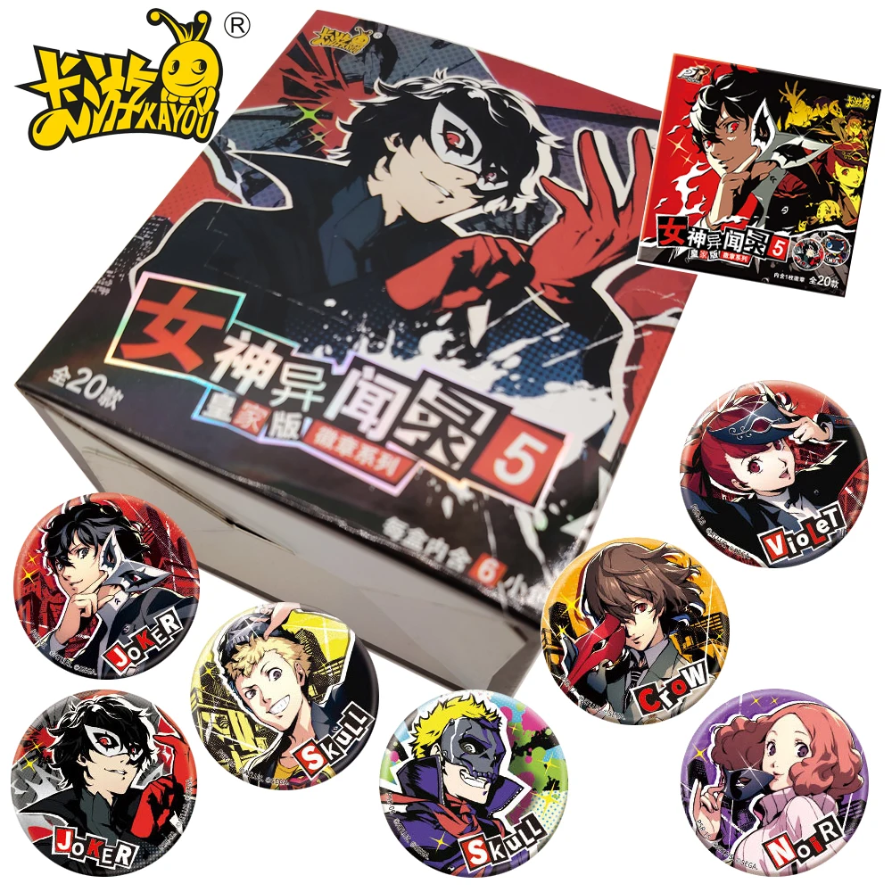 

Original KAYOU Persona 5 Round Badges Takamaki Ann Sakamoto Ryuji High Quality Anime Peripheral Characters Pins Gifts for Boys