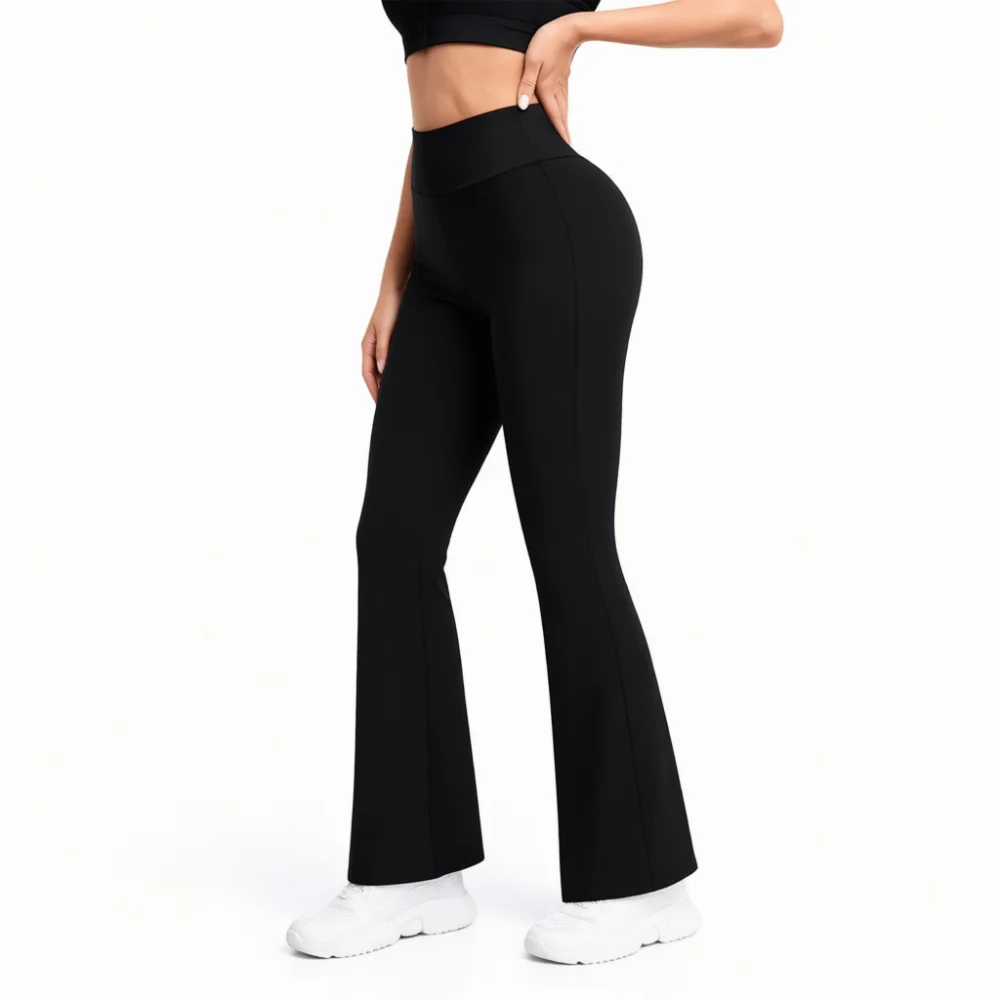 Women Stretchy Flare Yoga Leggings High Waisted Athletic Workout Sport Gym Fitness Tummy Control Bootcut Running Tights