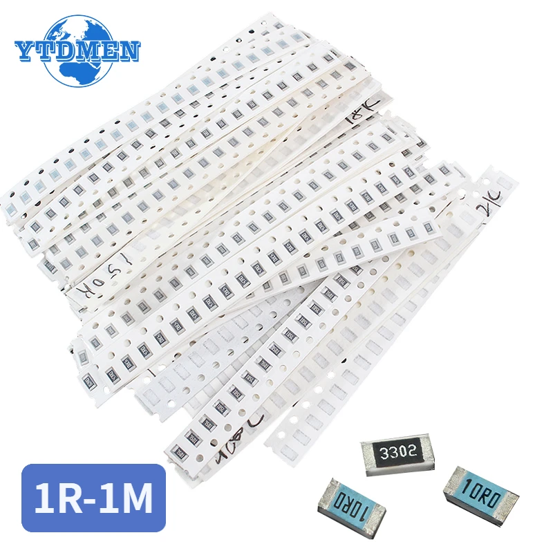 660PCS 0805 1206 1% SMD Resistor Assorted Kit 33 Values Each 20pcs 1R-1M 10K 100K 1K 100R Resistance Set