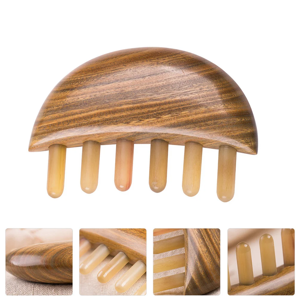 1 pçs de madeira pente de dente largo sândalo suave pente de massagem de cabelo portátil leve durável ferramenta de cabeleireiro para viagens cabelo