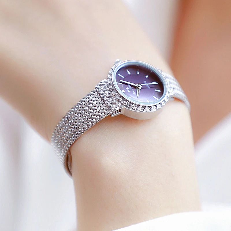 Nieuwe Horloge Vrouwen Kleine Wijzerplaat Rvs Zilver Quartz Minimalistische Klok Dameshorloge Elegante Casual Pols Horloges Voor Vrouwen