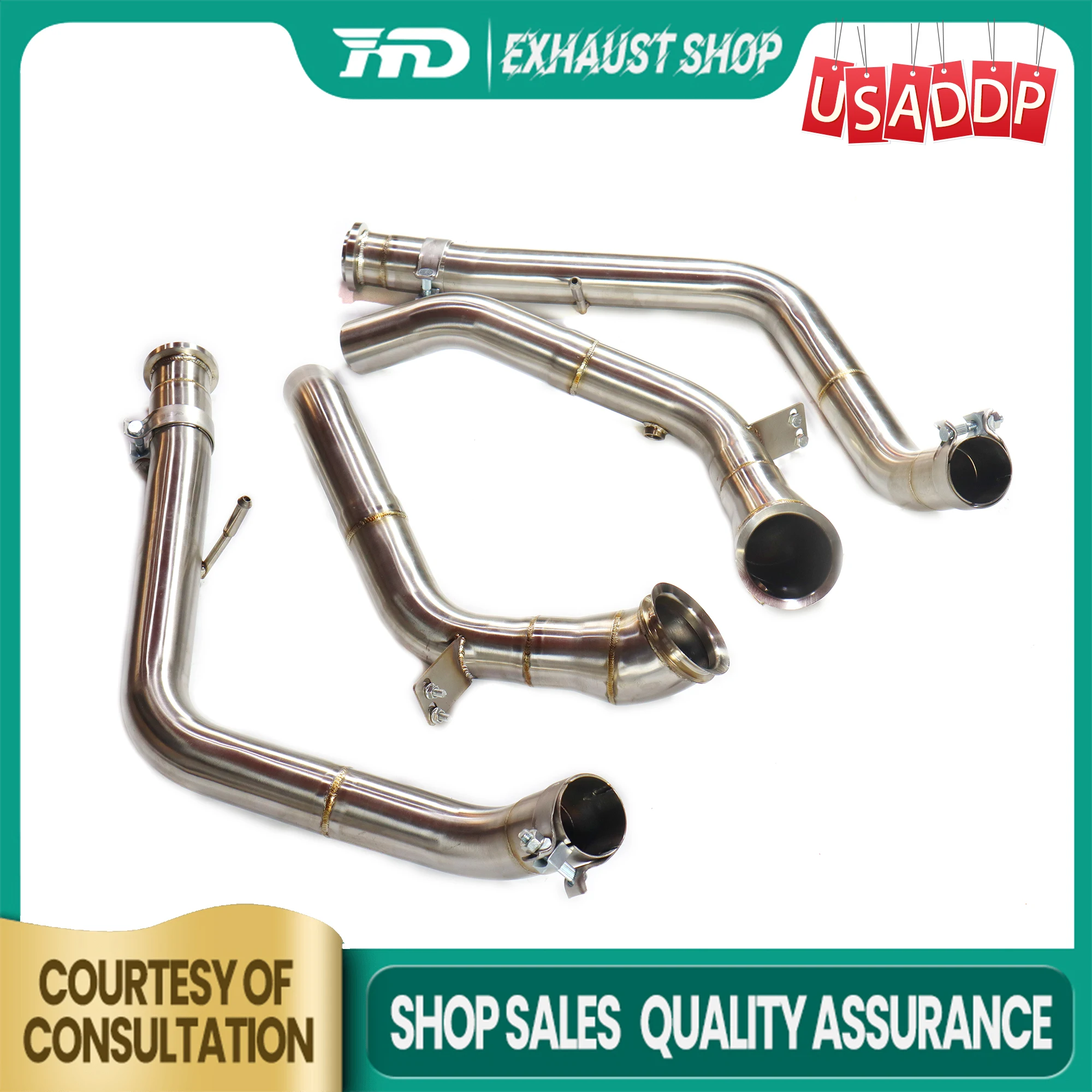 

Exhaust system for Mercedes Benz G63 W464 Stainless steel Downpipe Enhanced Horsepower Lossless installation