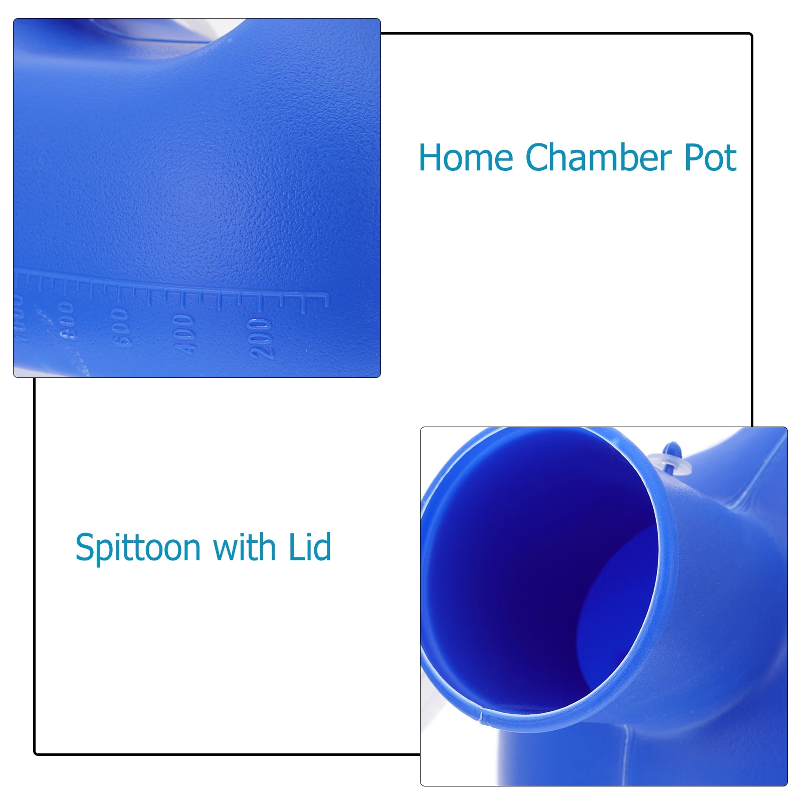 

2Pcs Adult Urine Pots Durable Portable Large Capacity Home Chamber Pot Elder Men Easy Use Spittoon with Lid Home Chamber Pot