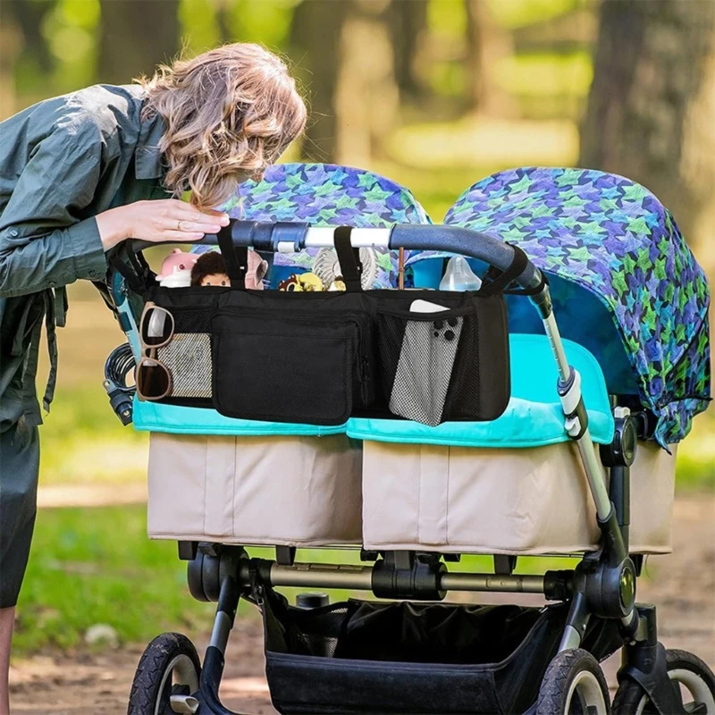 

Quick Install Pushchair Storage Bag With Multiple Compartments Spacious Plan For Baby Rudiments And Dolls A2UB