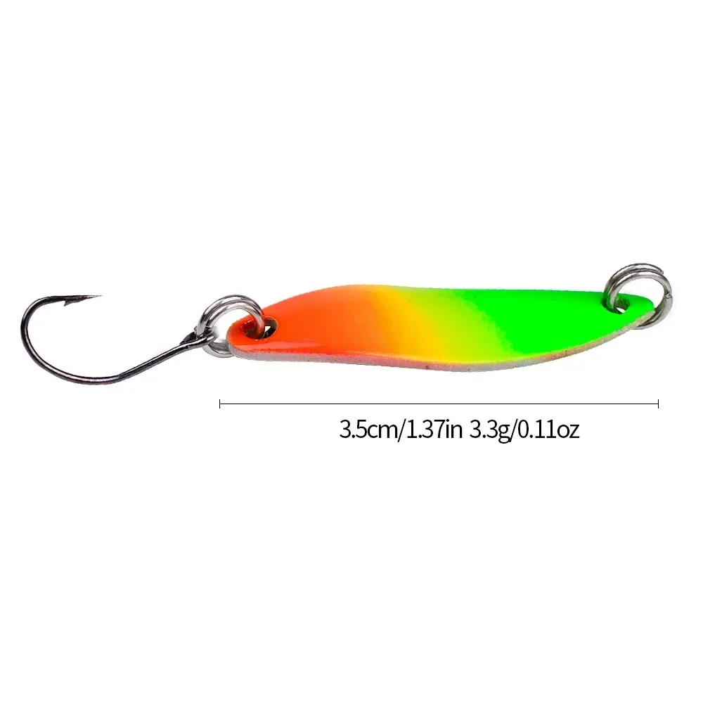 1PCS Metal Spinner Spoon Trout Fishing Lure 350mm 3.3g Hard Bait Sequins Noise Artificial Bait Small Hard Sequins Spinner