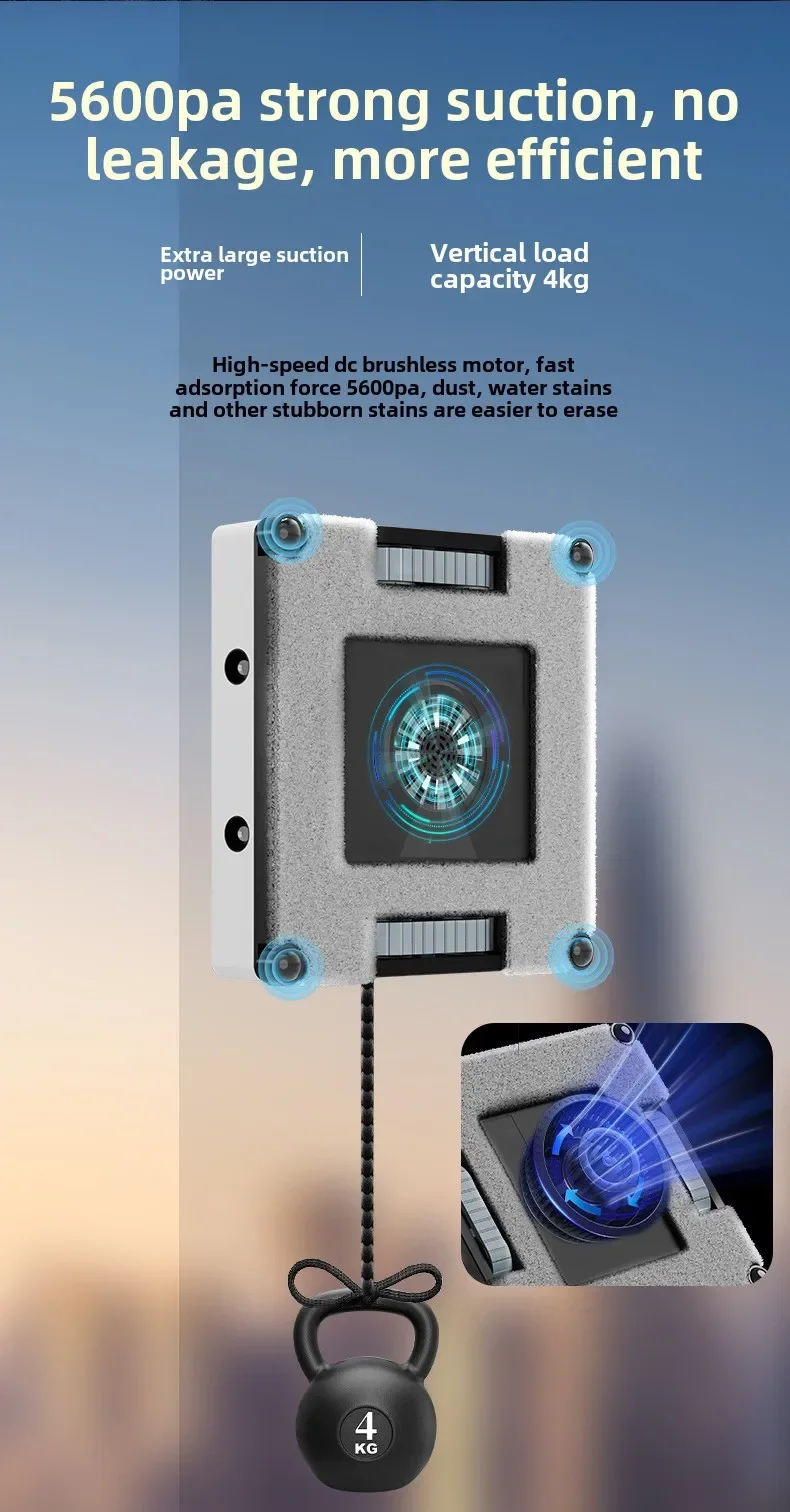 New Type of Smart Home Frequency Conversion Multi-directional Water Spray Automatic Glass Cleaning Robot Glass Cleaning Artifact