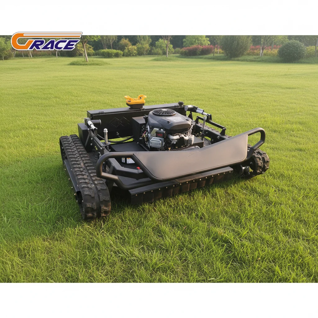 

Customize Commercial RC Crawler Mower 130cm EPA Gas Lawn Mower Wide Cutting Width