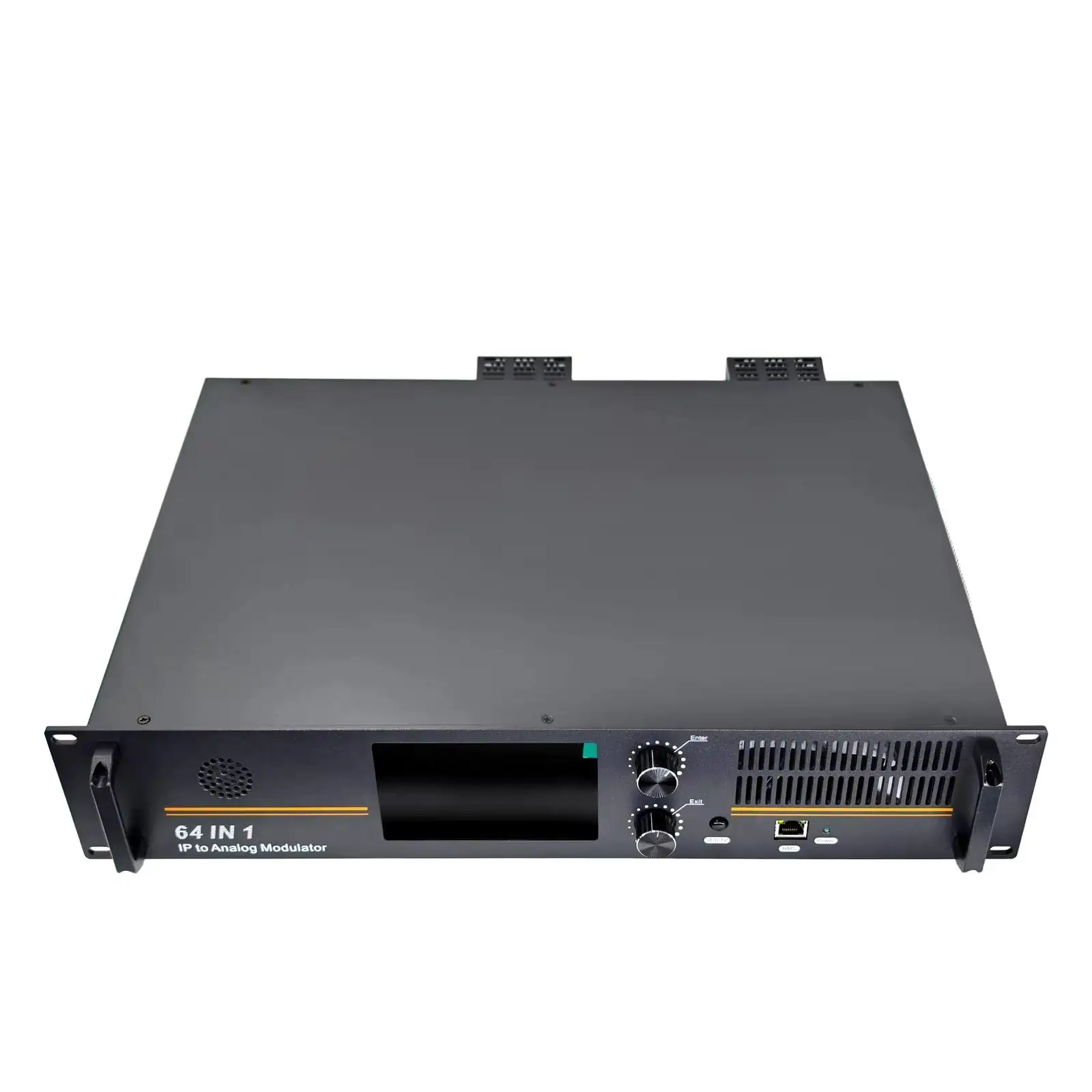 32 1 IP Analog Modulator 64 Carriers for Radio TV Broadcasting Equipment High Quality 5-Year Warranty H.265/H.264 Video Support