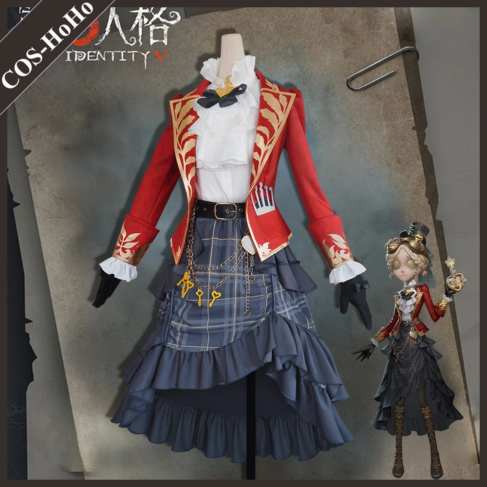 COS-HoHo Anime Identity V Tracy Reznik Heart Lock Game Suit Elegant Dress Uniform Cosplay Costume Halloween Party Outfit Women