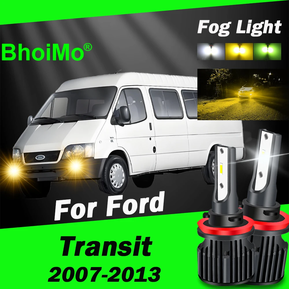 

BhoiMo For Ford Transit 2007 2013 Front Fog Light Lamp Led Bulb 2008 2009 2010 2011 2012