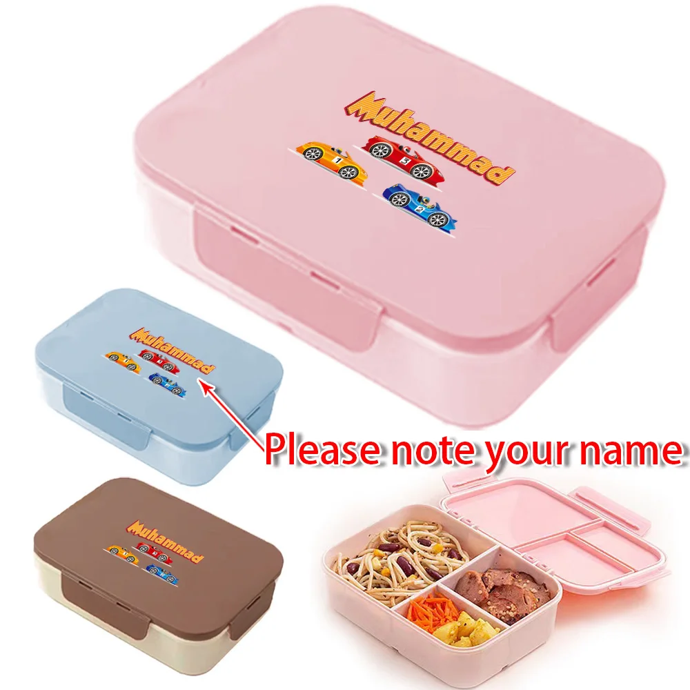 

Customized Name With Lid Lunch Box Bento Case Organizer Leakproof Portable Storage Freshness Preservation Kitchen Accessories